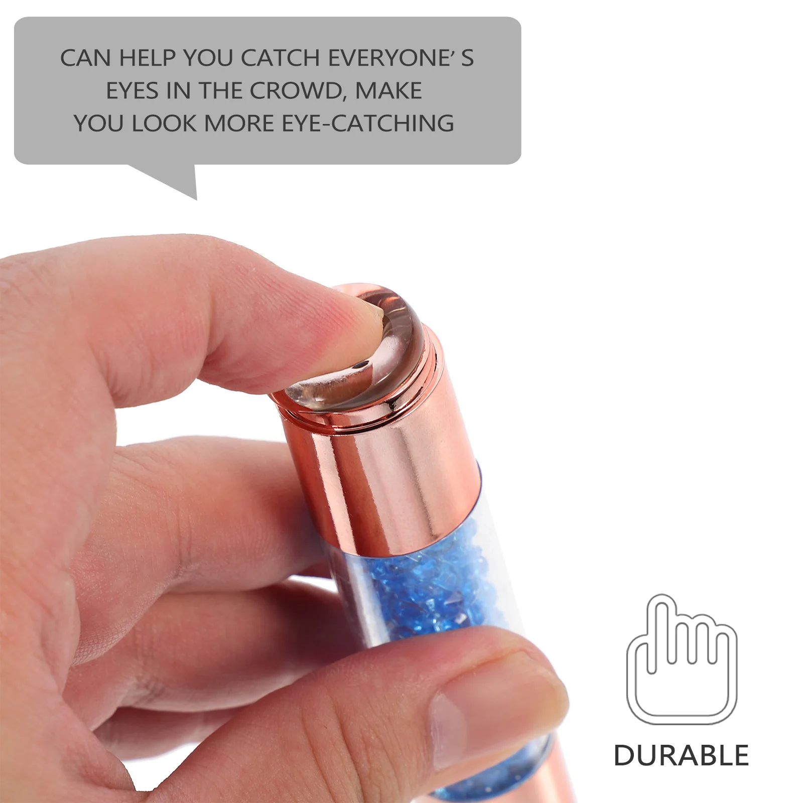 

2Pcs Double-Ended Nail Stamper DIY Manicure Tool Eye-Catching Design Safe Durable Gift for Female Friends Manicure Stamper