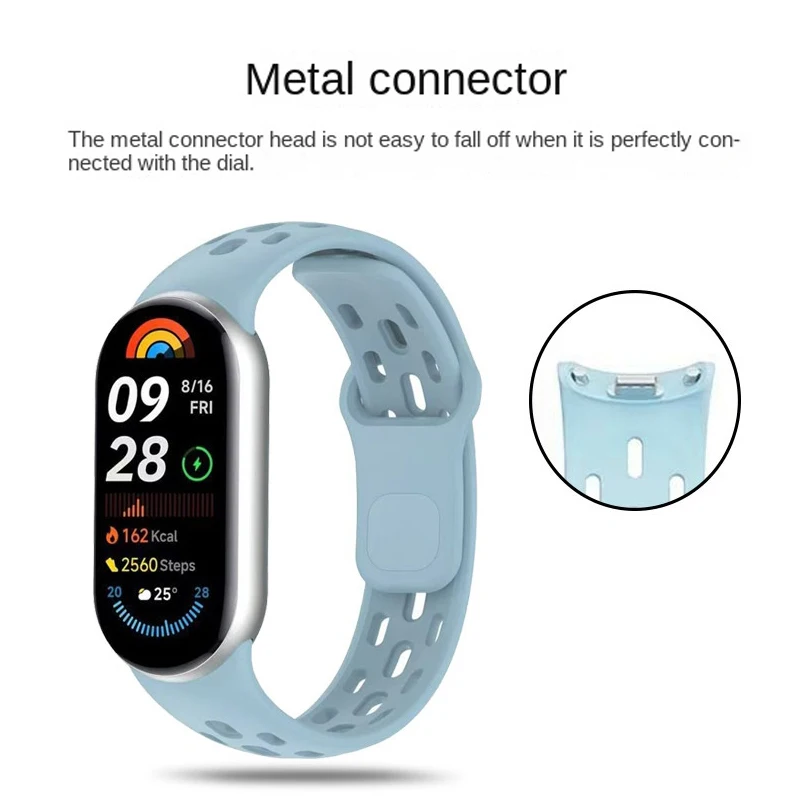 Xiaomi Mi Band 10 スポーツスマートブレスレットリストバンドベルト Mi Band 8 9 交換用バンドアクセサリー時計ストラップ用シリコンストラップ