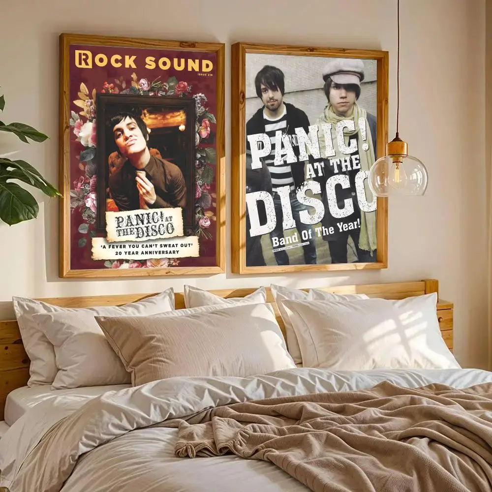 P-panic At The D-Disco Poster Wall Art Wall Stickers Home Living Room Bedroom Bar Office Decor Prints Personalized Gift