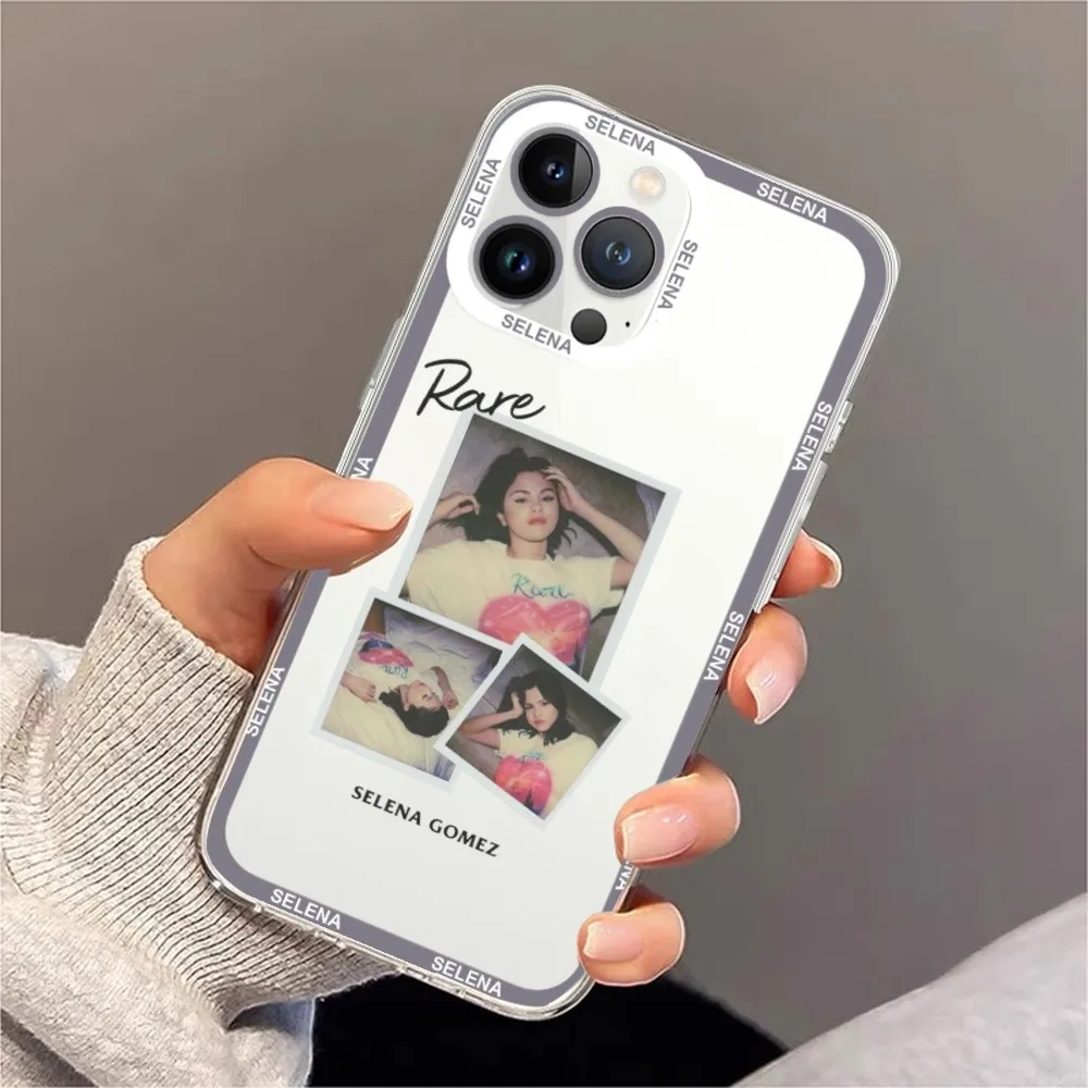 Singer Selena Gomez Phone Case For iPhone 11 12 Mini 13 14 15 Pro Max Transparent Shell