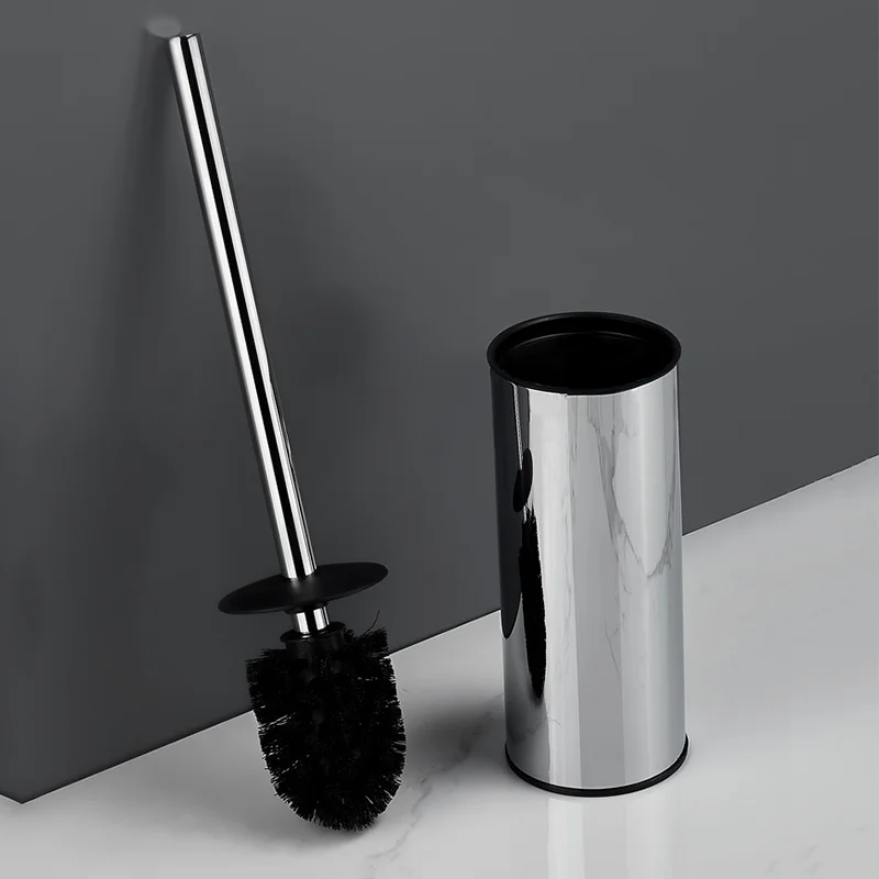 304 Stainless Steel Wall Mounted Toilet Brush Gold Bathroom Cleaning Tool With Brush Holder Floor Standing Toilet Brush