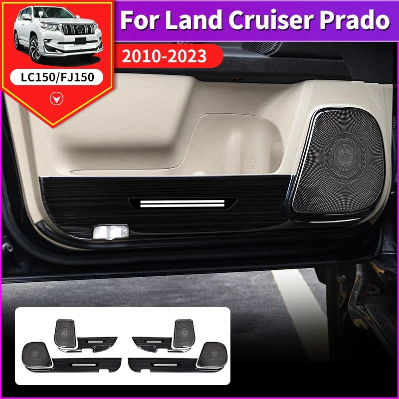 

For Toyota 2010-2023 Land Cruiser Prado LC150 Car Door Kickplate J150 interio Horn cover Protective Cover Decoration Accessories