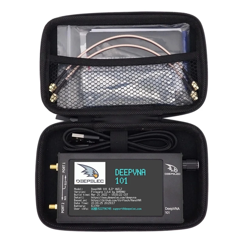 2022 neueste nanovna deepvna swr meter vhf uhf antennen analysator 4,3 zoll ips lcd metall gehäuse batterie