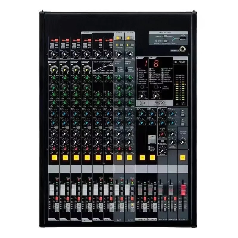 Channel professional audio mixing console, professional audio digital multi-effector, processor for stage sound system