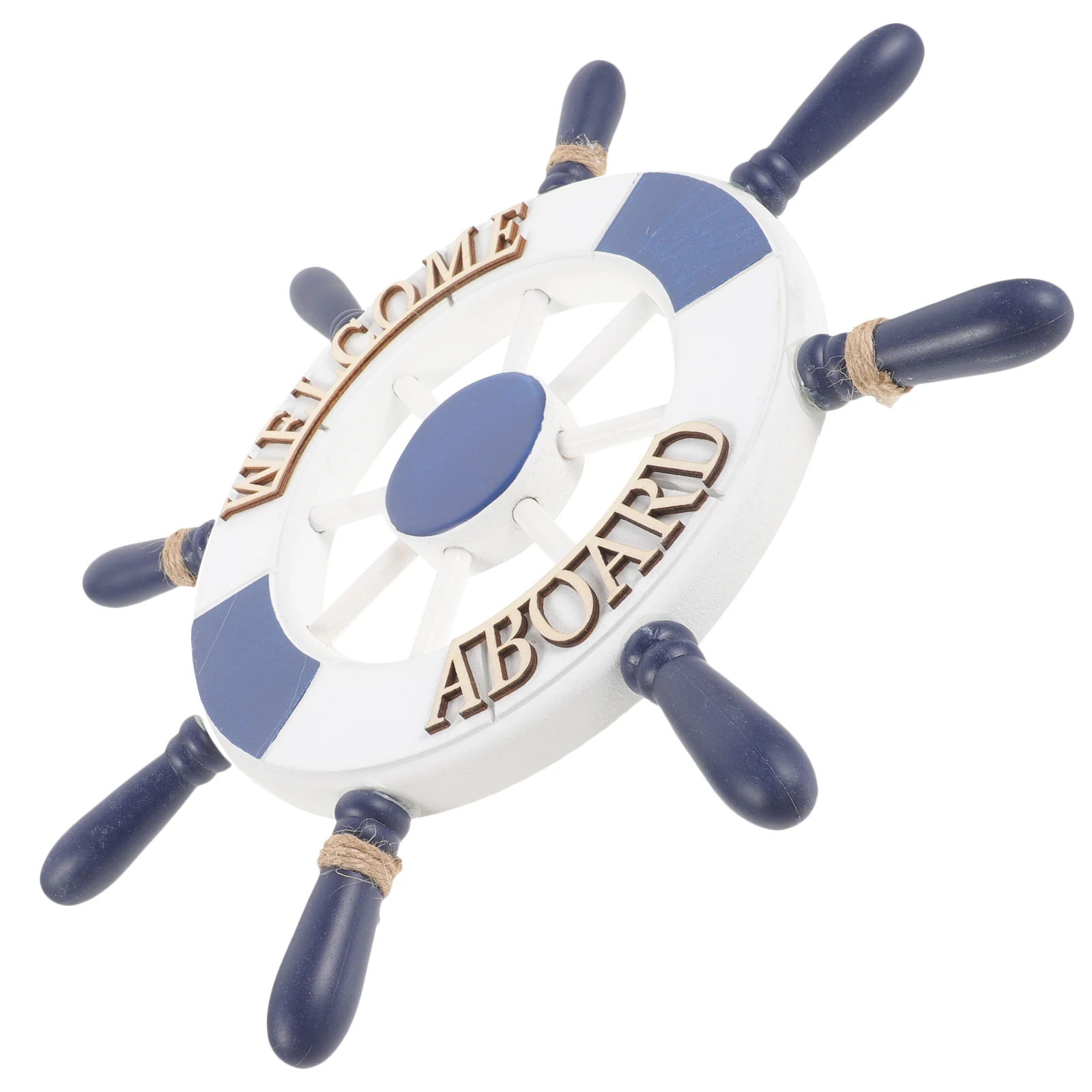 

Rudder Wall-mounted Decoration Ornament Decorations Wooden Boat Nautical Hanging for Living Room Seaside Home