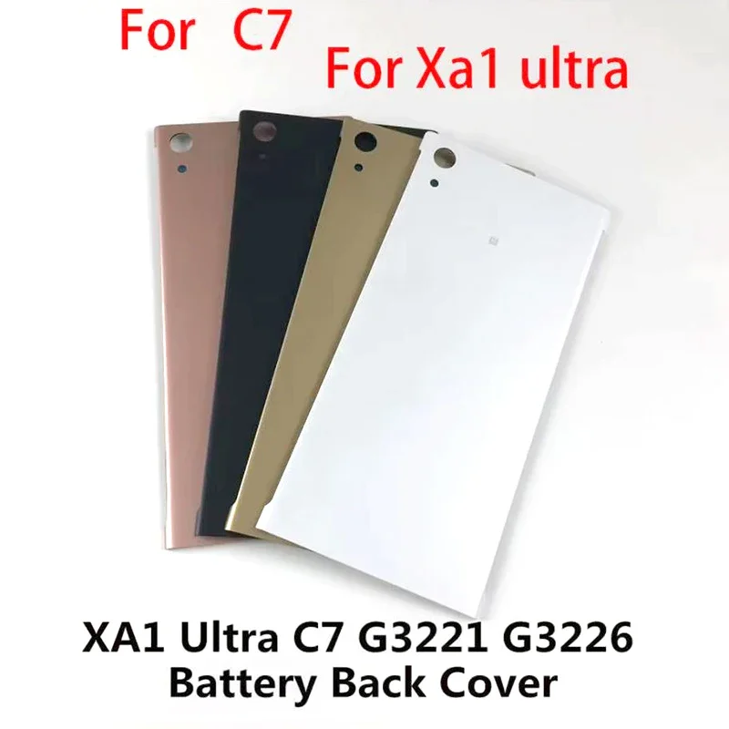 For SONY XPERIA XA1 Ultra C7 G3221 G3226 Phone Housing Battery Case Back Cover Lid Panel Shell chaiss   Sticker Replacement