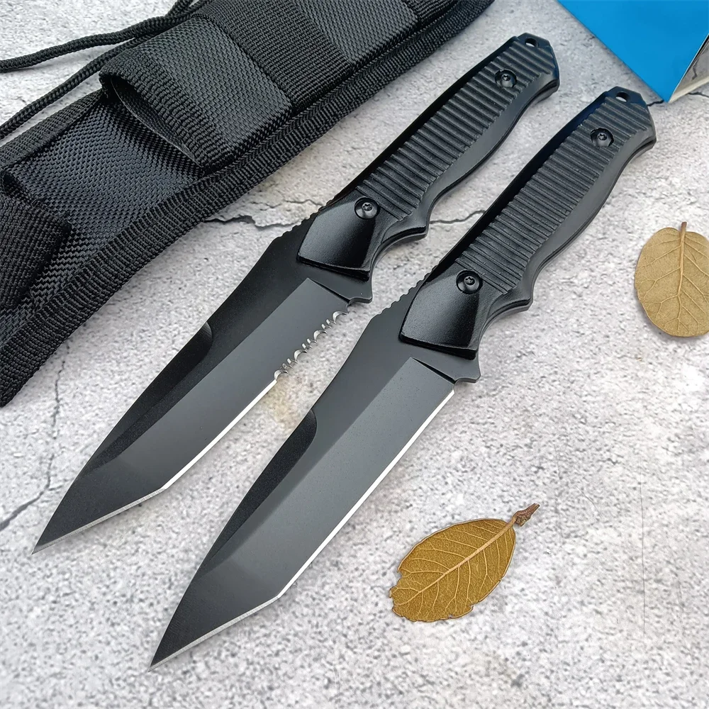 Tanto 140BK Nimravus Tactical Knife With Nyon Sheath Black Blade Aluminium alloy Handle Edc Survivial Self Defense Combat Knives