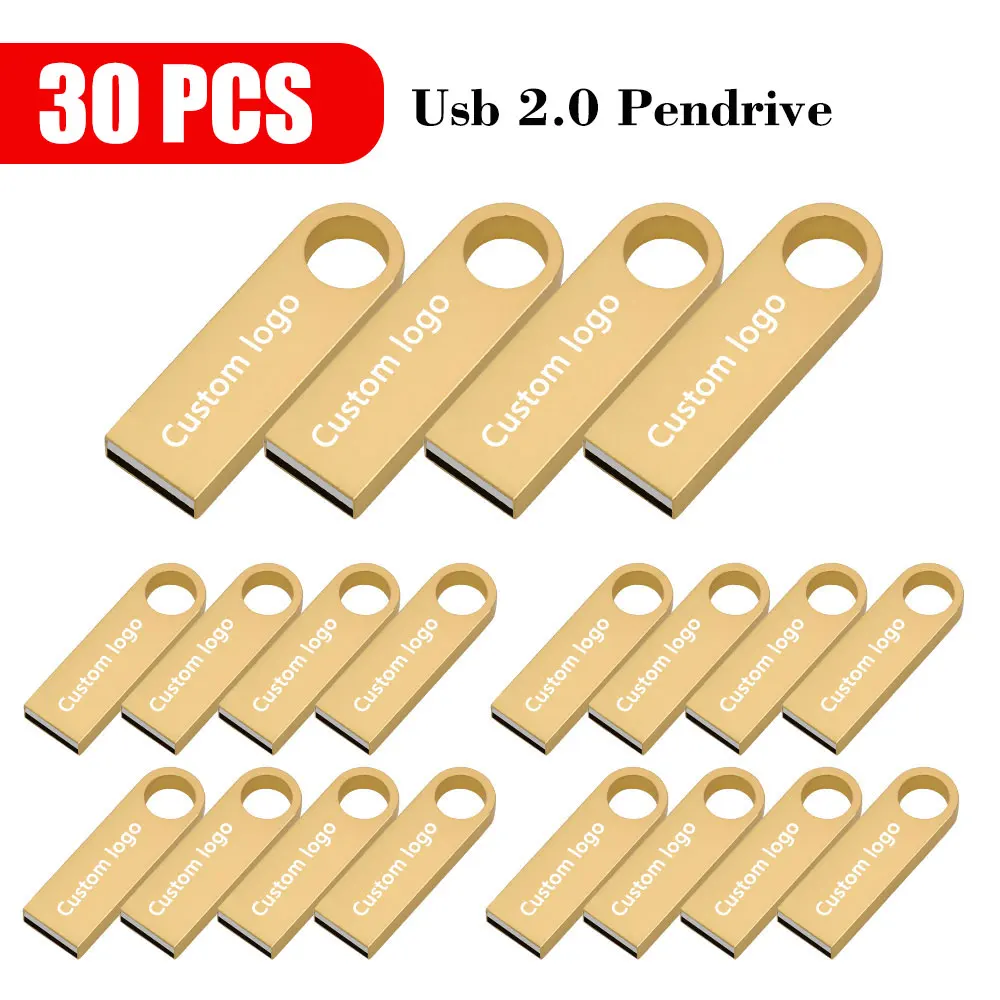 

30pcs/lot pendrive USB2.0 Flash Drive 64gb 16GB 8GB Pen drive 32gb Flash Memory Stick 128gb Pen Drive 64gb usb stick custom logo