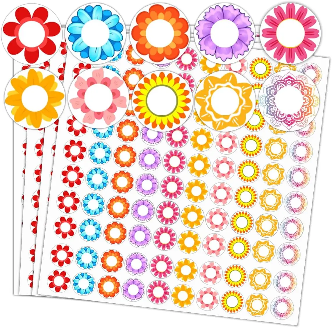 Self-Adhesive Hole Reinforcement Stickers,0.5 Inch Real Plastic Hole Reinforcers for School Office,2000 Pcs