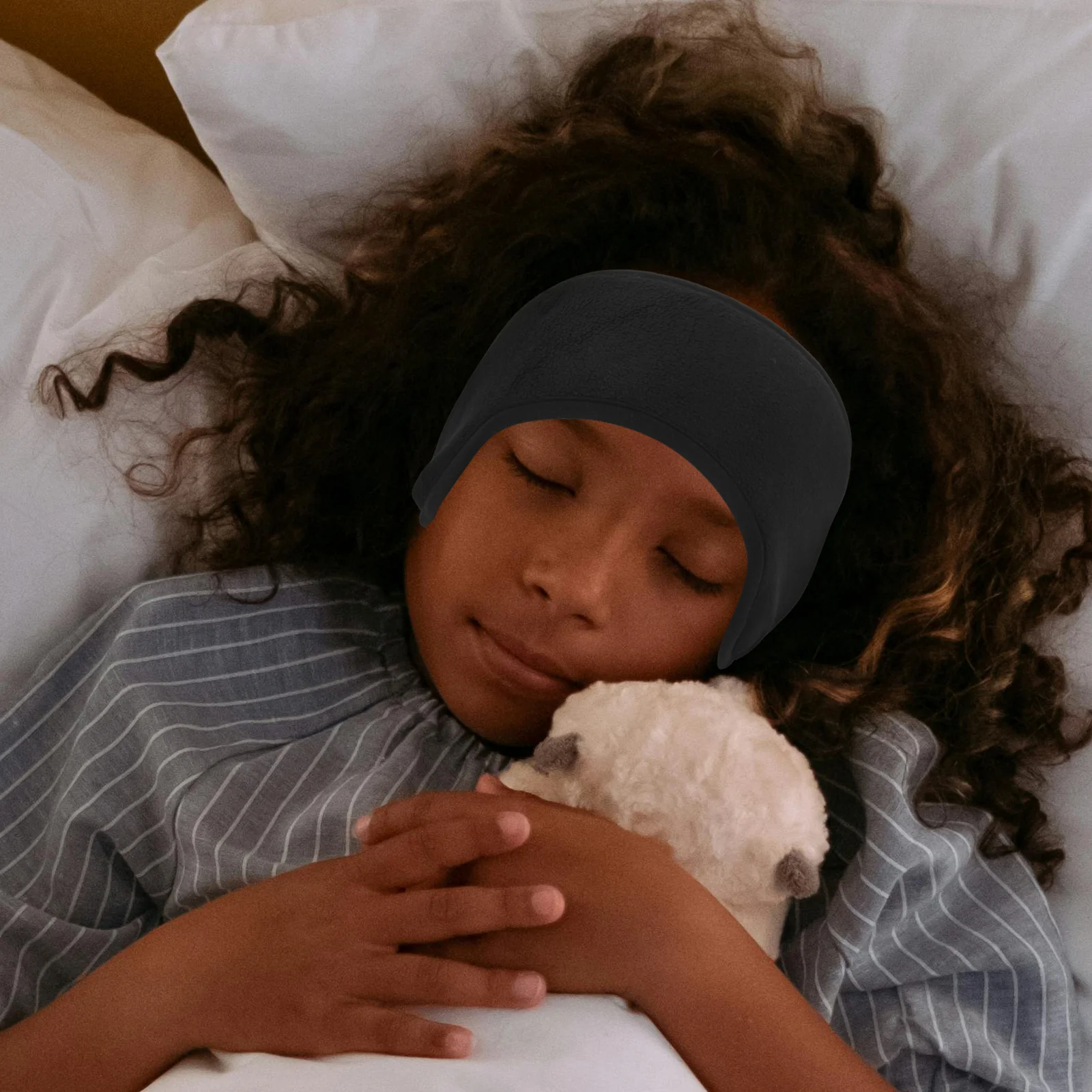 غطاء للأذنين للنوم مع قناع غطاء رأس شتوي للنوم في الطقس البارد مقاوم للرياح لتدفئة الأذن للحد من الضوضاء والسفر لمسافات طويلة #4