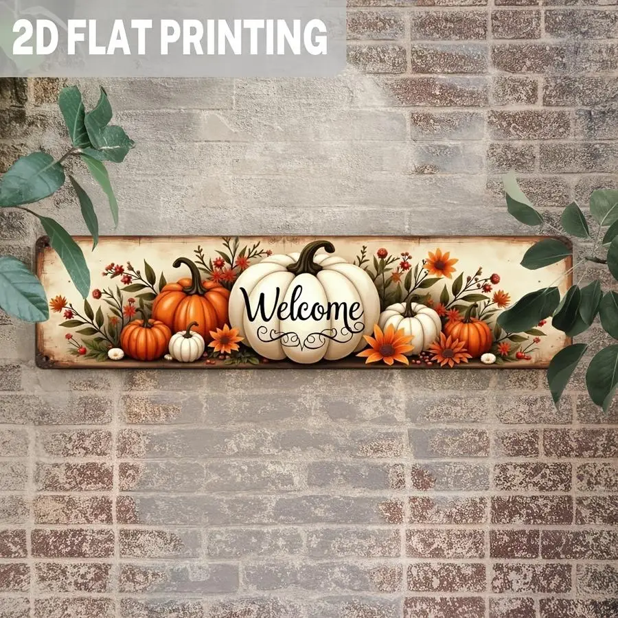 1/5/10/20/50/100pcs 2D Flat, Large Rustic Farmhouse Wall Panel - Vintage Autumn Harvest Decor with Wood Frame Suitable for Fall