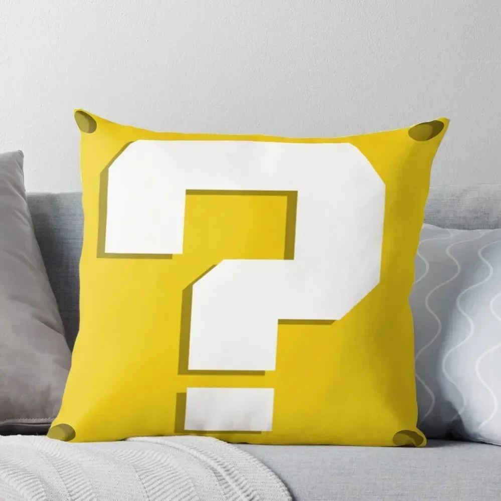 Question Mark Block Box Parody Throw Pillow Sofa Decorative Covers Christmas Covers For Cushions Pillowcase pillow