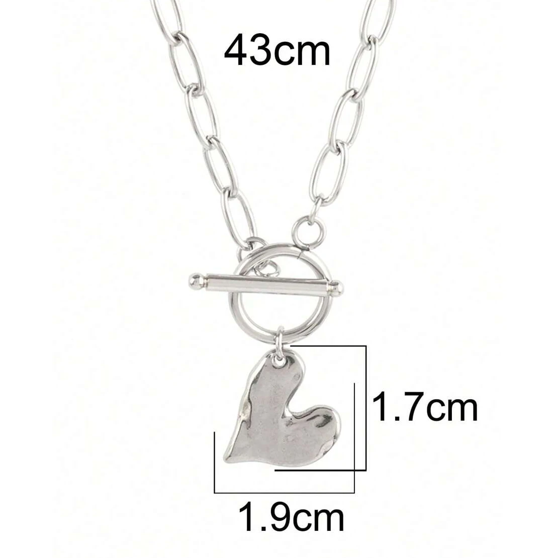 Gold Color Heart Pendant Lock Closure Women Necklace Romantic Forever Love Silver Color Link Chain Trendy Women Jewelry Gift