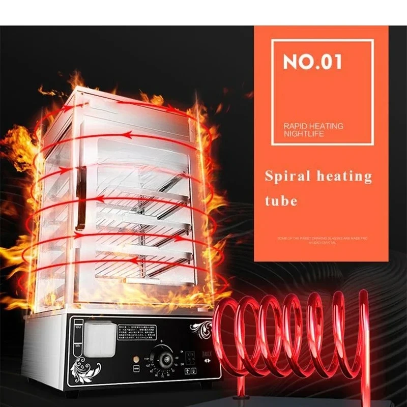 

Electric Chinese Bun Food Steamer Machine Bun Bread Cooking Steam Machine Stainless Steel 220V 110V