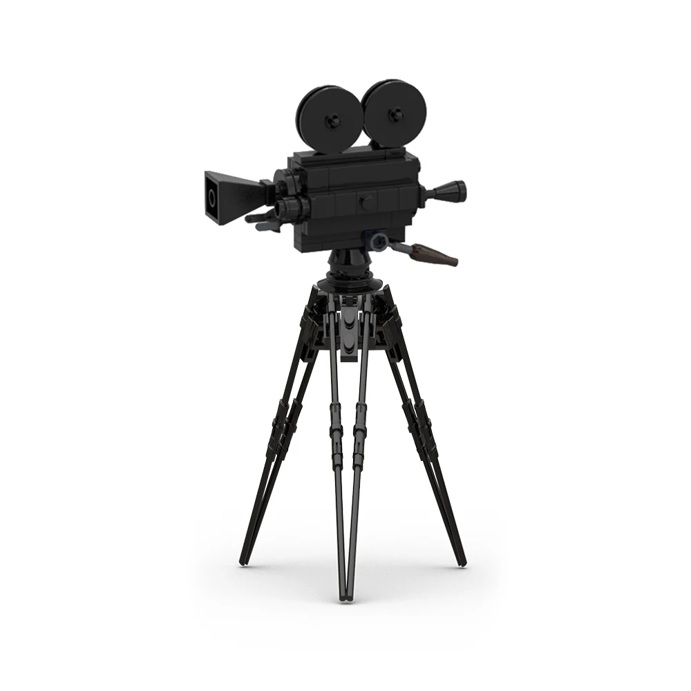 MOC 미니 구식 영화 카메라 모델 블록 창의력 홈 장식 DIY 교육 블록 어린이 장난감 선물