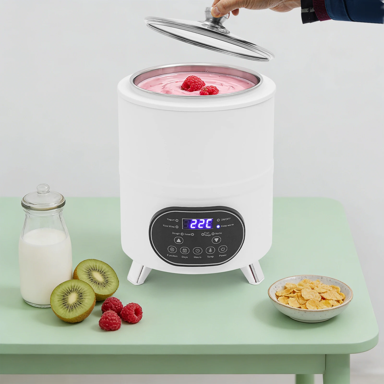 

Yogurt Maker Machine, Yogurt Maker with Time and Temperature Control, Commercial Yogurt Maker