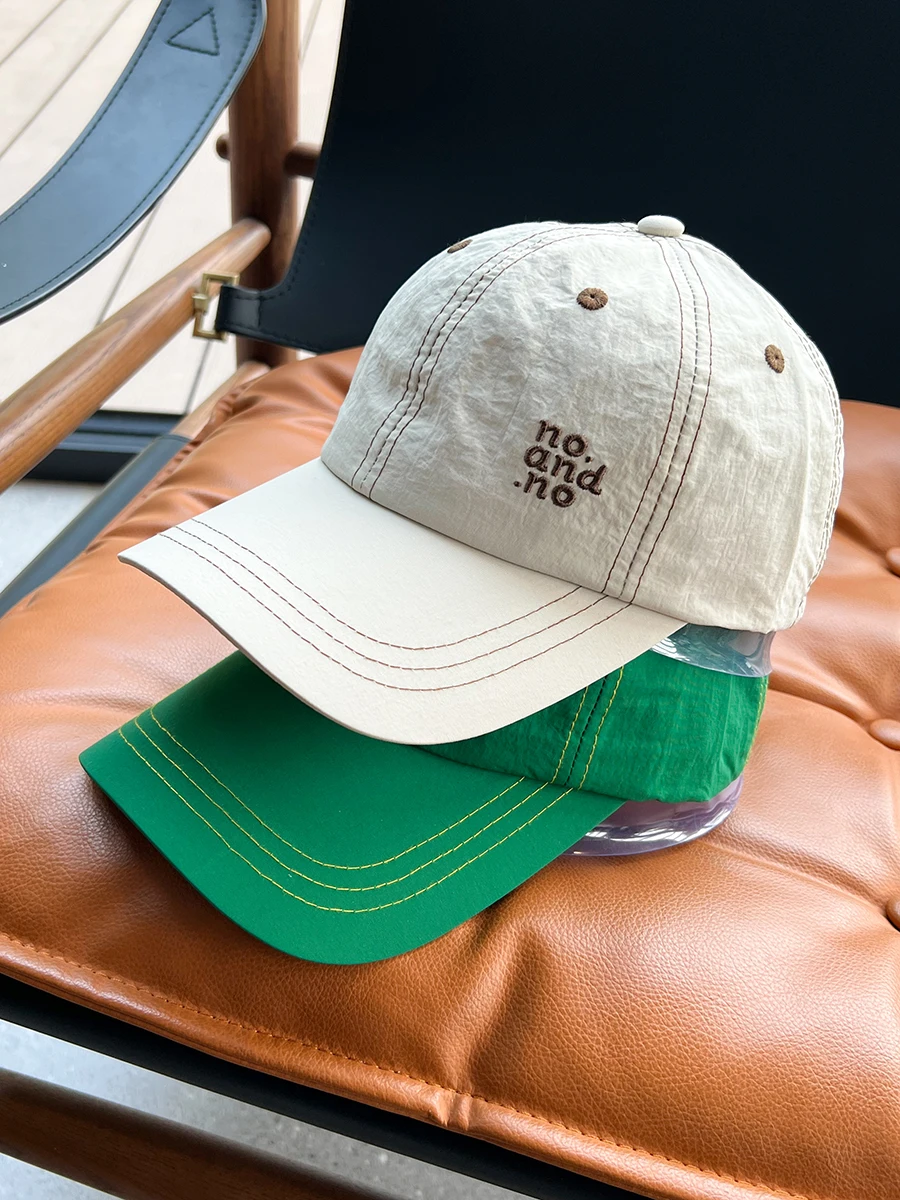

Simple embroidery alphabet baseball hat men's and women's sunshade quick-drying thin cap