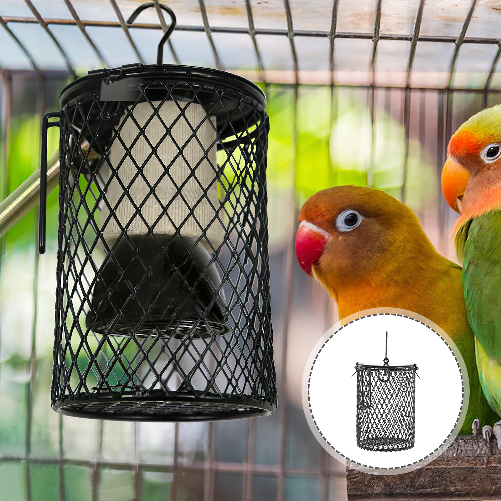 

Heater Lamp Grille Shade Ceramic Cover Anti Hot Mesh Reptile Square Craft Lampshade Shell Supplies Heat Dissipation