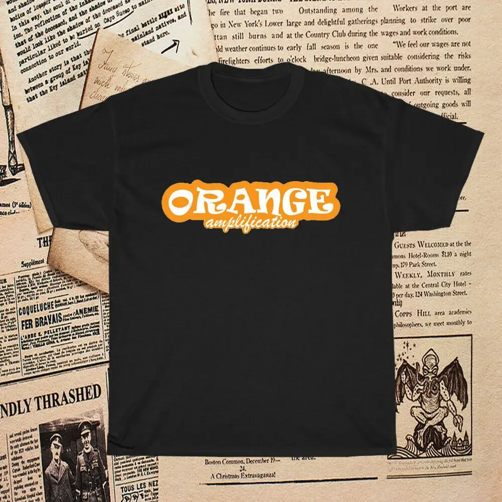 New orange amplifiers logo Men's T-shirt funny size S to 5XL