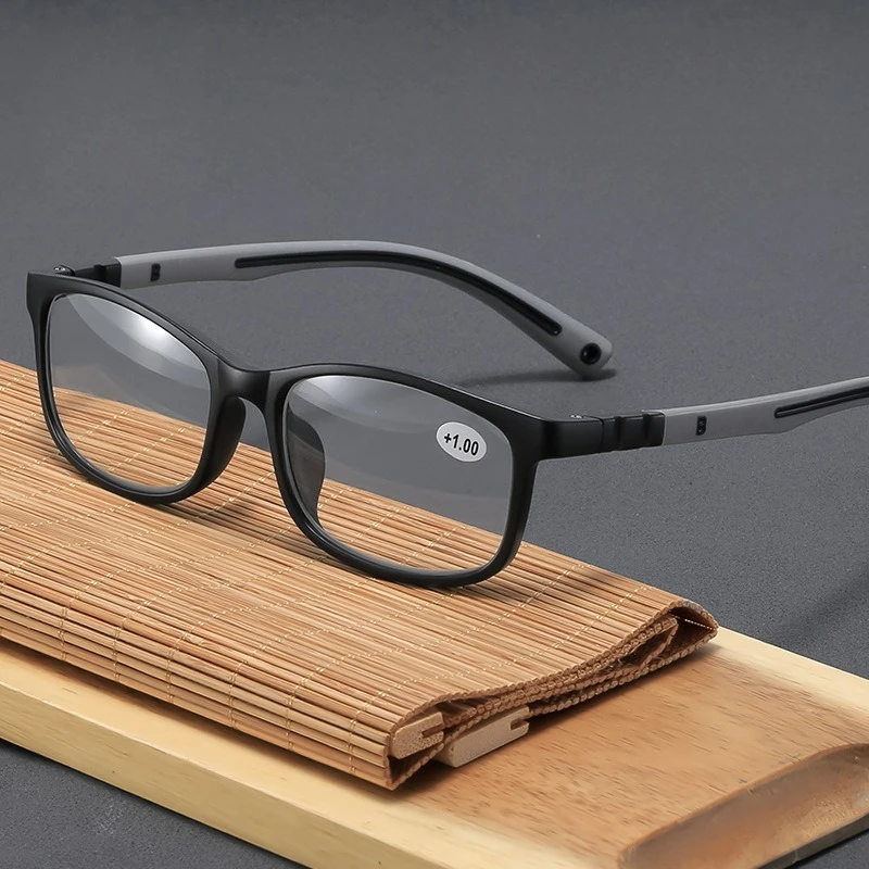 جديد عالية الوضوح مكافحة الضوء الأزرق نظارات للقراءة نمط الأعمال إطار مربع خفيفة للغاية طول النظر الشيخوخي نظارات للجنسين #3