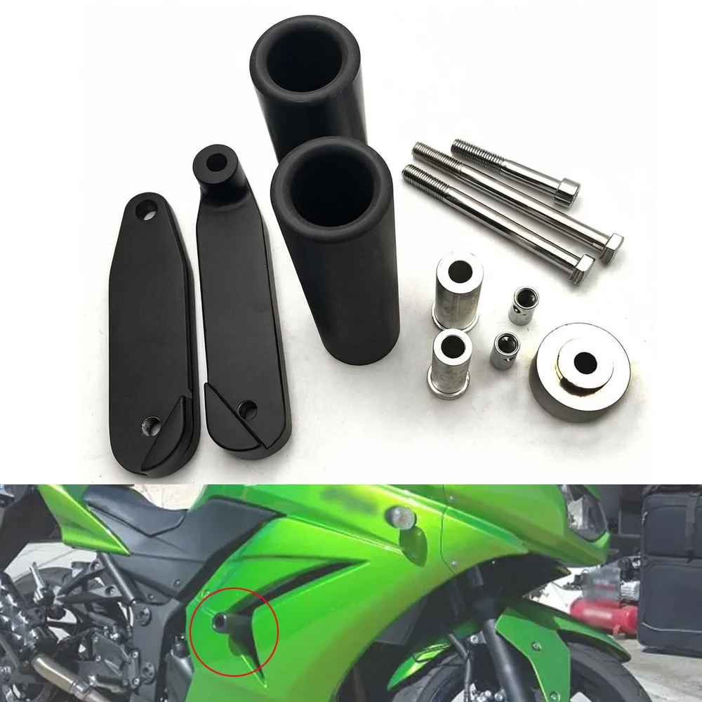 

Motorcycle Frame Sliders Anti Crash Pad Falling Protection Fit for Kawasaki Ninja 250 R 2008 2009 2010 2011 2012