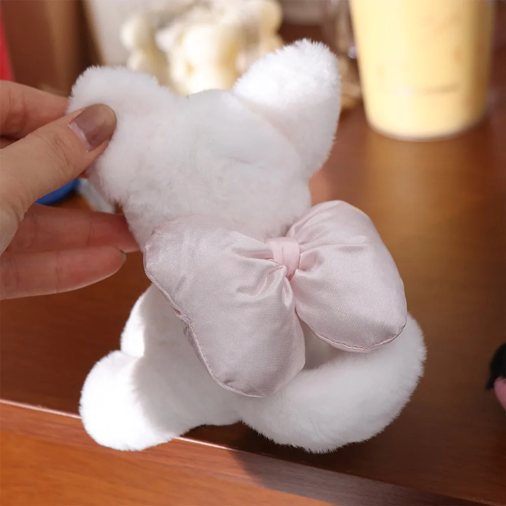 Llavero de Peluche de Gato con Lazo de Algodón PP, Muñeco de Peluche Suave, Llavero de Gatito, Muñeco de Colección, Llavero de Peluche para Decoración de Mochila