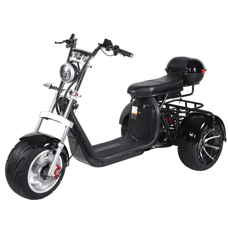 

double seat adult electric scooter citycoco 2000w 3 wheel fat tire electric bike kit electric tricycle