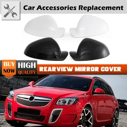 Glossy Black/White Side Wing Mirror Cap For Opel Insignia Vauxhall 2008-2017/Buick Regal 2009-2016 Rearview Mirror Replace Cover