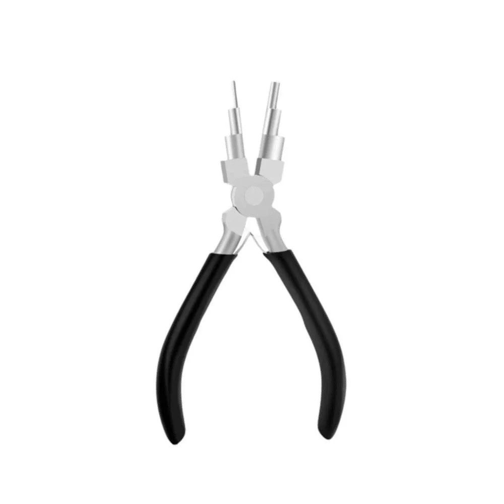 

Coil Winding Tool Jewelry Pliers Multifunctional Carbon Steel Round-nosed Pliers Rustproof DIY Six-section Pliers Jewelry