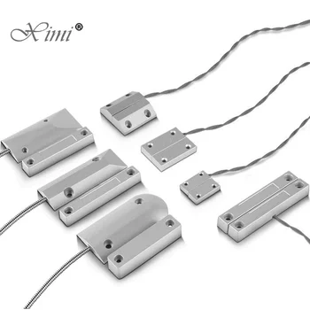 เซ็นเซอร์ประตู NC โลหะแบบมีสายลูกกลิ้งชัตเตอร์ประตูแม่เหล็ก Contact Reed Switch สําหรับ Security Alarm System