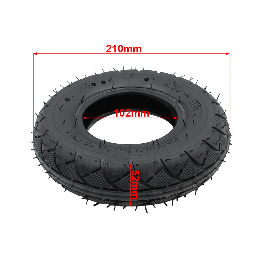 2.50‑4 Tires and Inner Tubes 2.80/2.50-4 Rubber Tires with Bent Valve Inner Tubes for Trolley Trolleys Electric Scooters