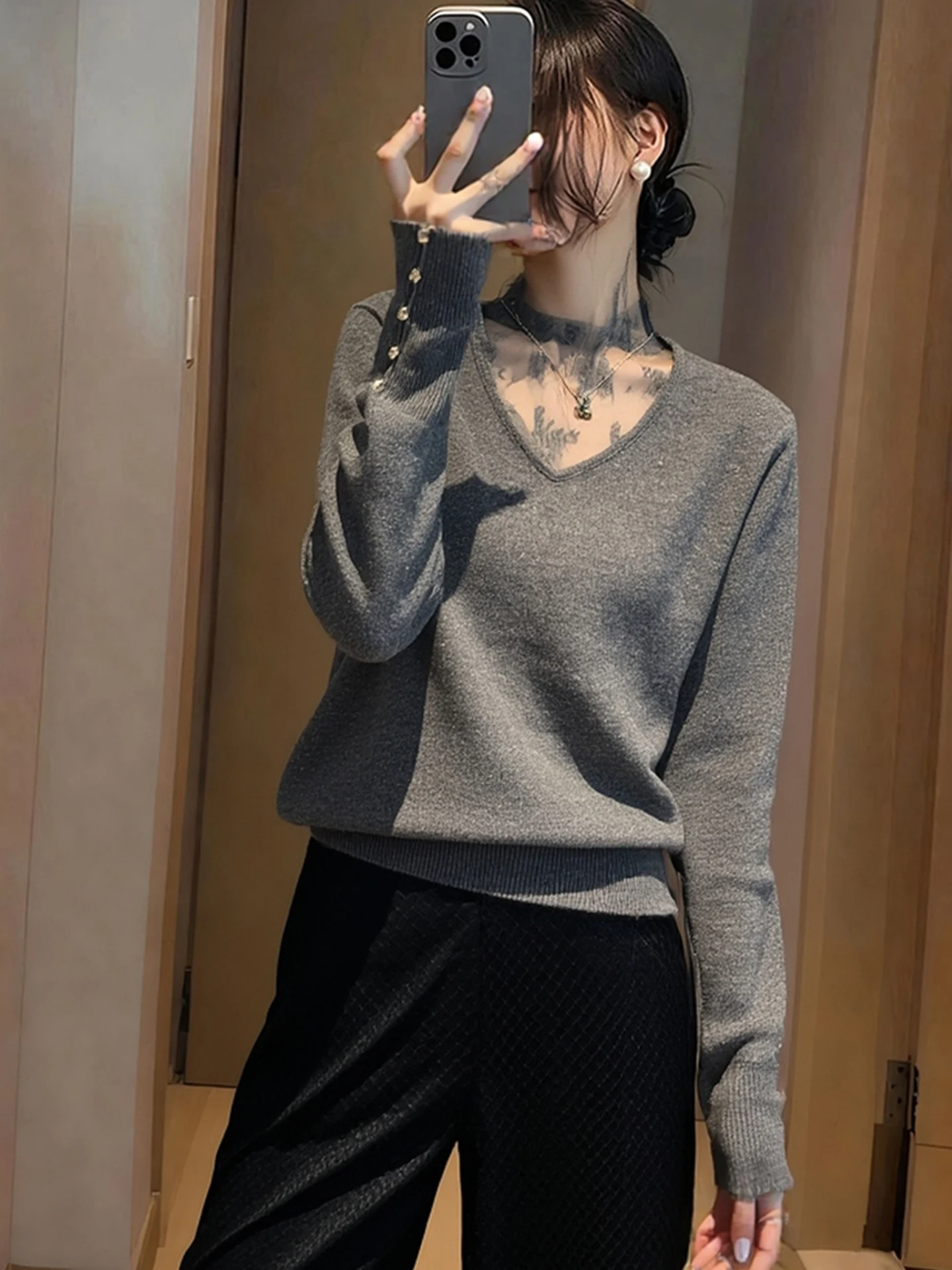 

Мягкий вязаный свитер Ele с длинным рукавом, повседневный базовый слой, женская зимняя модная одежда премиум-класса Aosphere Sensation