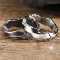 Vnox 2026 New Mobius Ring for Men, Oxidized Twisted Stainless Steel Finger Band,Retro Endless Love Anniversary Gift for Him