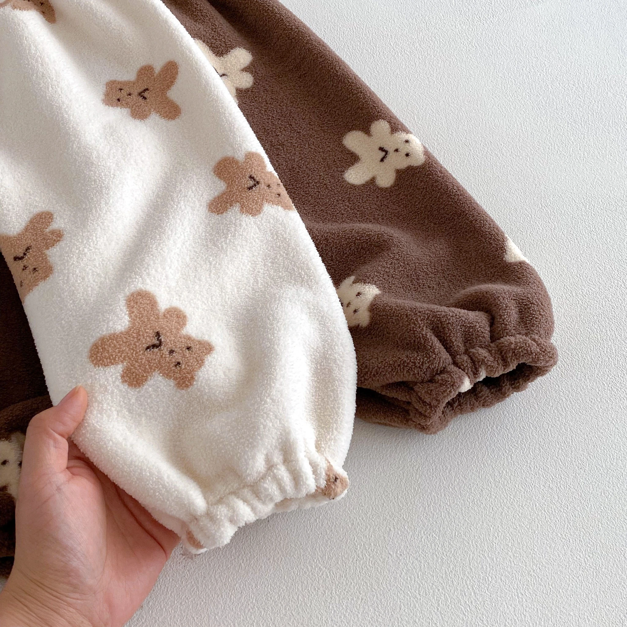 Herbst-Winter-Plüsch-Oberbekleidung + Hose Kinder 2-Teiliges Set Kinderkleidung Modischer Süßer Baby-Mädchen-Jungen-Freizeitmantel-Anzug 1-6 Jahre – Detail 9