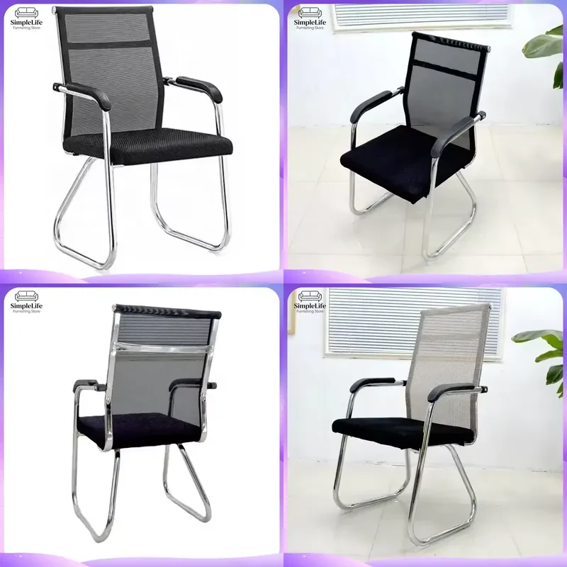 Cadeira de Escritório Ergonômica com Encosto Alto, Assento de Malha para Computador, Suporte Lombar Ajustável, Giratória, para Casa e Jogos