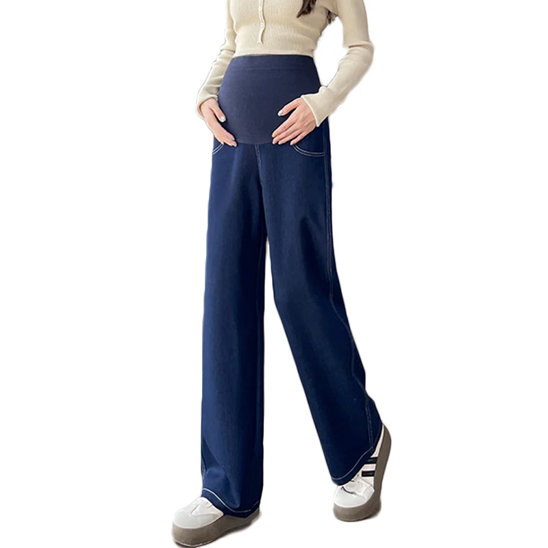 حجم كبير النساء الحوامل السراويل الطويلة فضفاضة الحمل السراويل لينة الهراء نسيج القطن الأمومة صالة ارتداء بنطال رياضي #2
