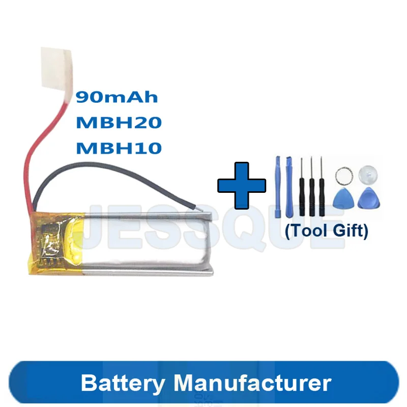 Инструменты в подарок + оригинальные Заменяемые батареи 90 мАч для наушников Sony MBH20 MBH10 Bluetooth, гарнитура, аккумулятор Accumualtor AKKU