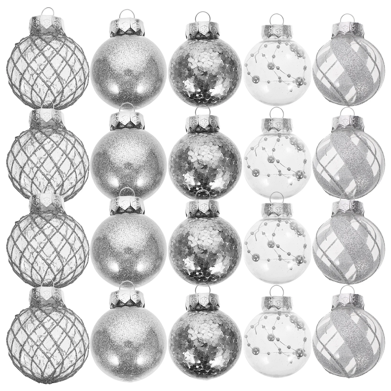 

30 Pcs Christmas Tree Ball Decorations Xmas Ornaments Hanging Plastic Decorative Pendants