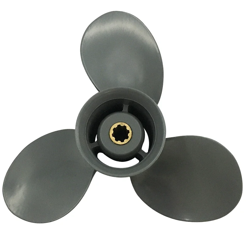 Boat Propeller 9 1/4x12 Fit for Honda Outboard 20HP 3 Blades Aluminum Prop 8 Tooth Propel RH OEM NO: 58130-ZV7-000ZA 9.25x12