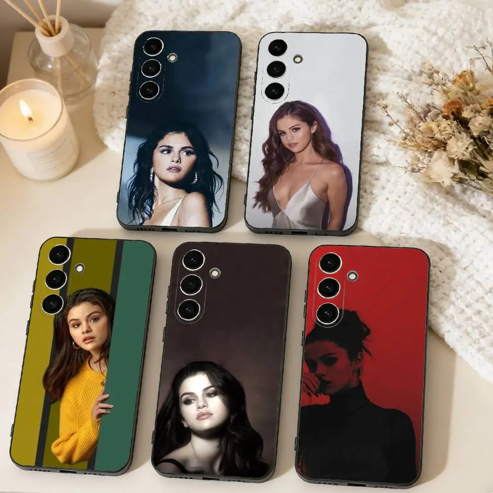 

S-Selena G-Gomez B-BlueSt Flame Phone Case For Samsung Galaxy A73,A72,A71,A70,A53,A52,A51,Others Soft Black Cover