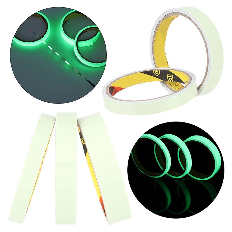 

3m Self Adhesive Green Luminous Tape Glow In The Dark Stickers Stage Decorative Fluorescent Tape Warning Stickers Fishing Tool