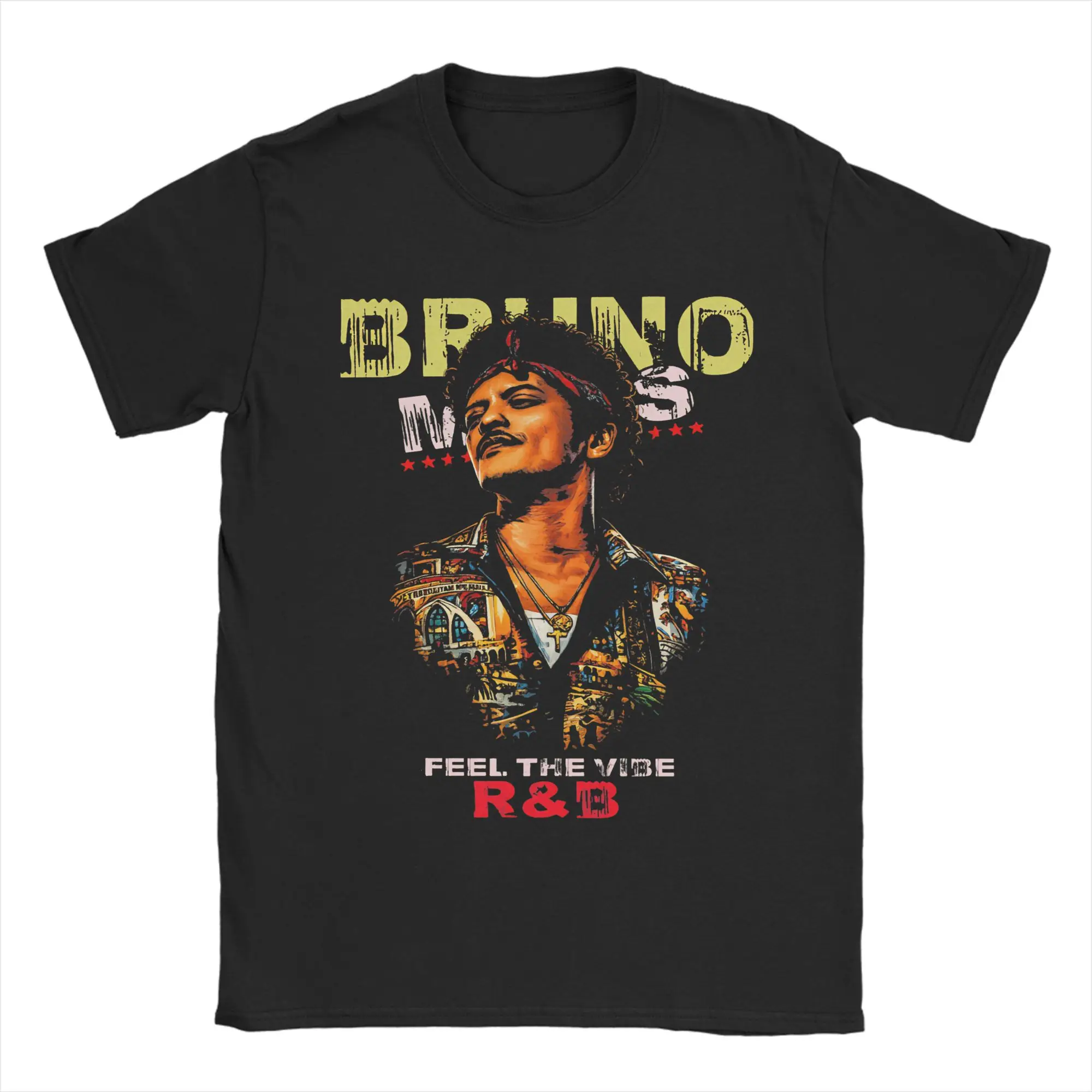 

Bruno Mars Feel The Vibe R&B T Shirts Men Cotton Casual T-Shirts Crew Neck Tees Short Sleeve Tops Gift Idea