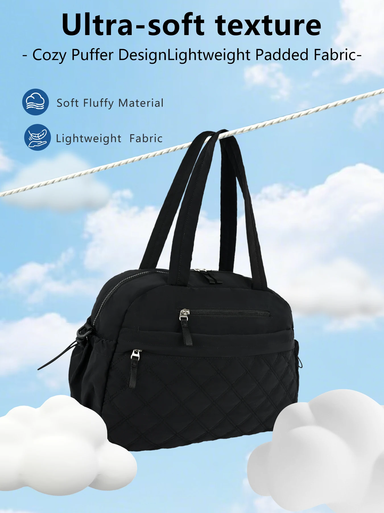 30L Reisetasche in Handgepäckgröße, Sporttasche, Sportnutzung, separates Nassfach, weiches Material mit Schultergurt – Detail 2