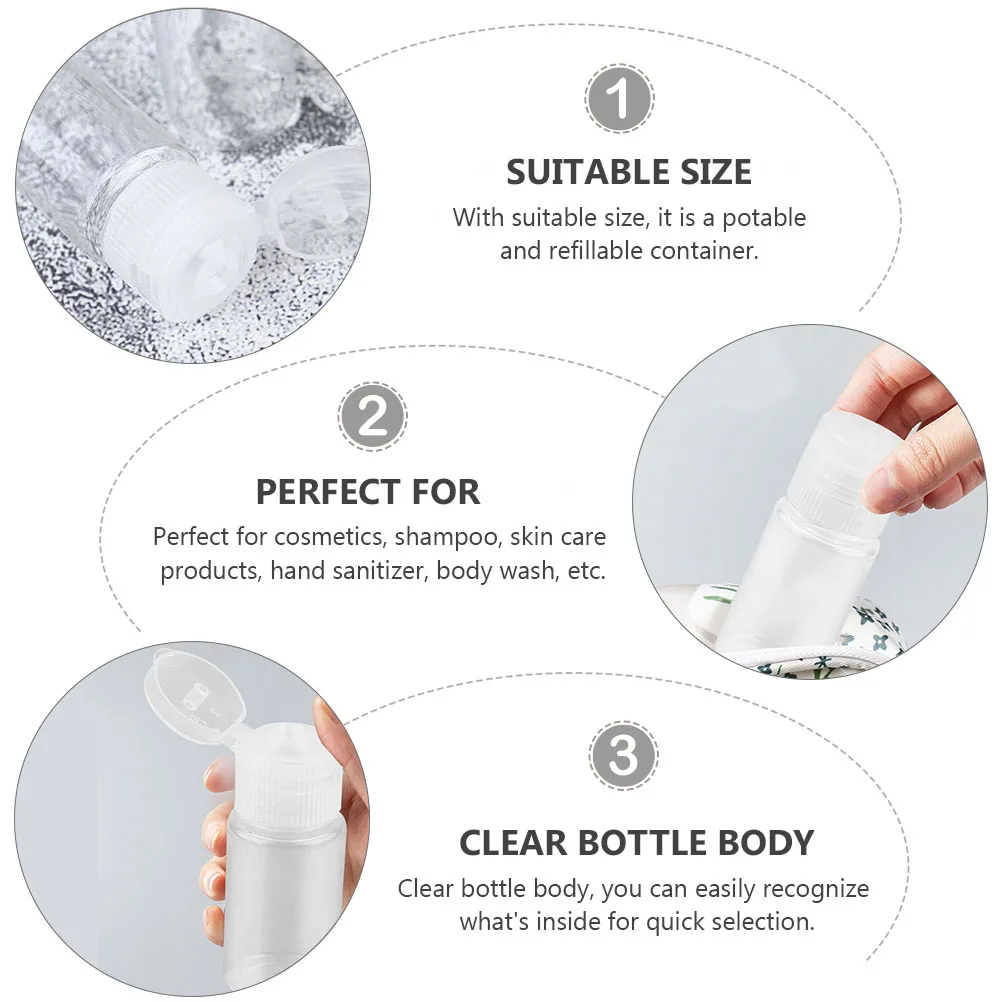 

24 Pcs Lotion Bottle Travel Bottles Containers Screw Cap Sample Makeup Plastic