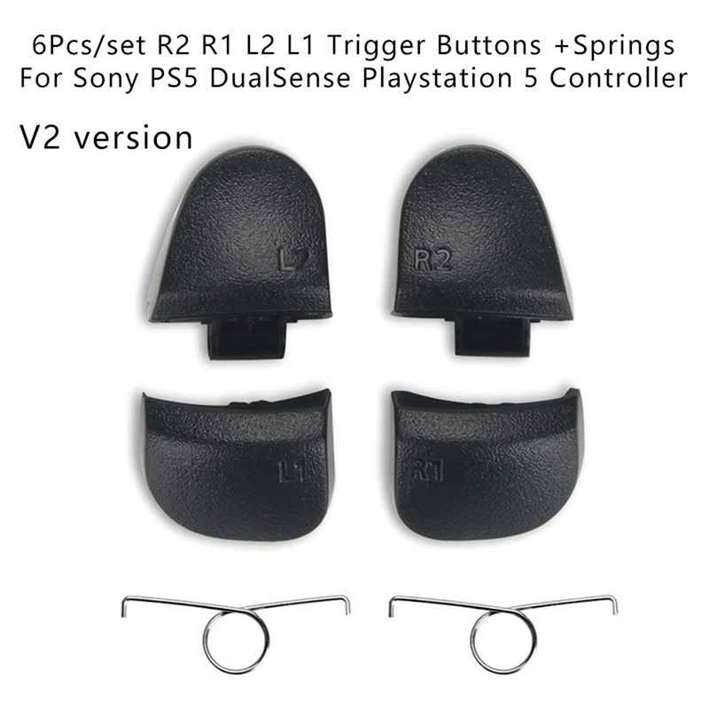 1Set PS5 R2 R1 L2 L1 Trigger Buttons with Springs for Sony PS5 DualSense Playstation 5 Controller Repair Accessories