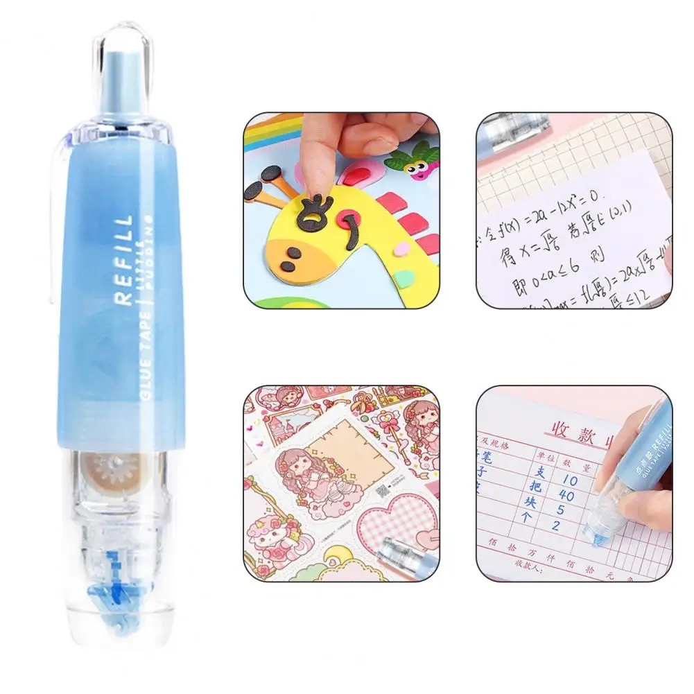 Cinta adhesiva retráctil para manualidades, rodillo de cinta doble para álbum de recortes, dispensador adhesivo para el hogar, escuela, fotos