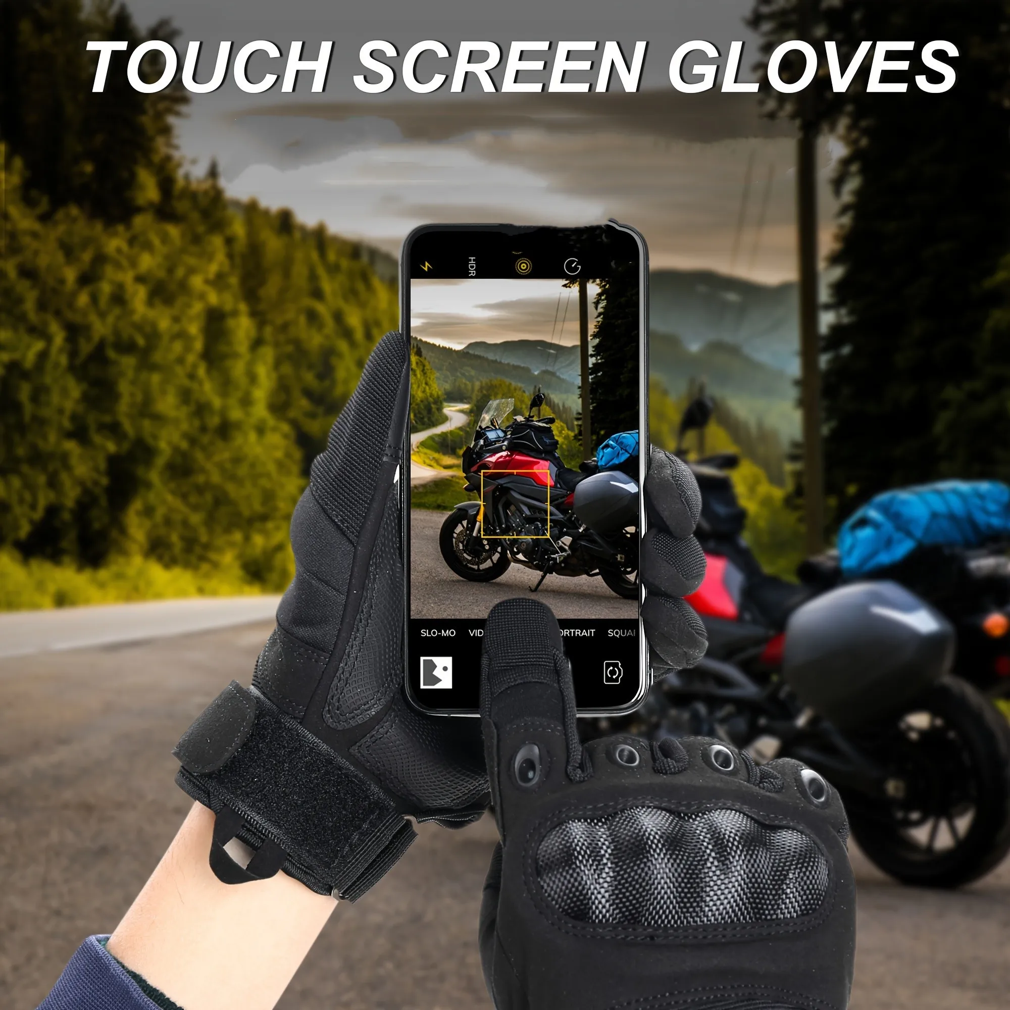 الرياضة في الهواء الطلق الصيد قفازات المشي كاملة الأصابع قفازات تسلق الجبال اللمس تصميم اللياقة البدنية حماية قفازات الدراجات النارية الرياضية