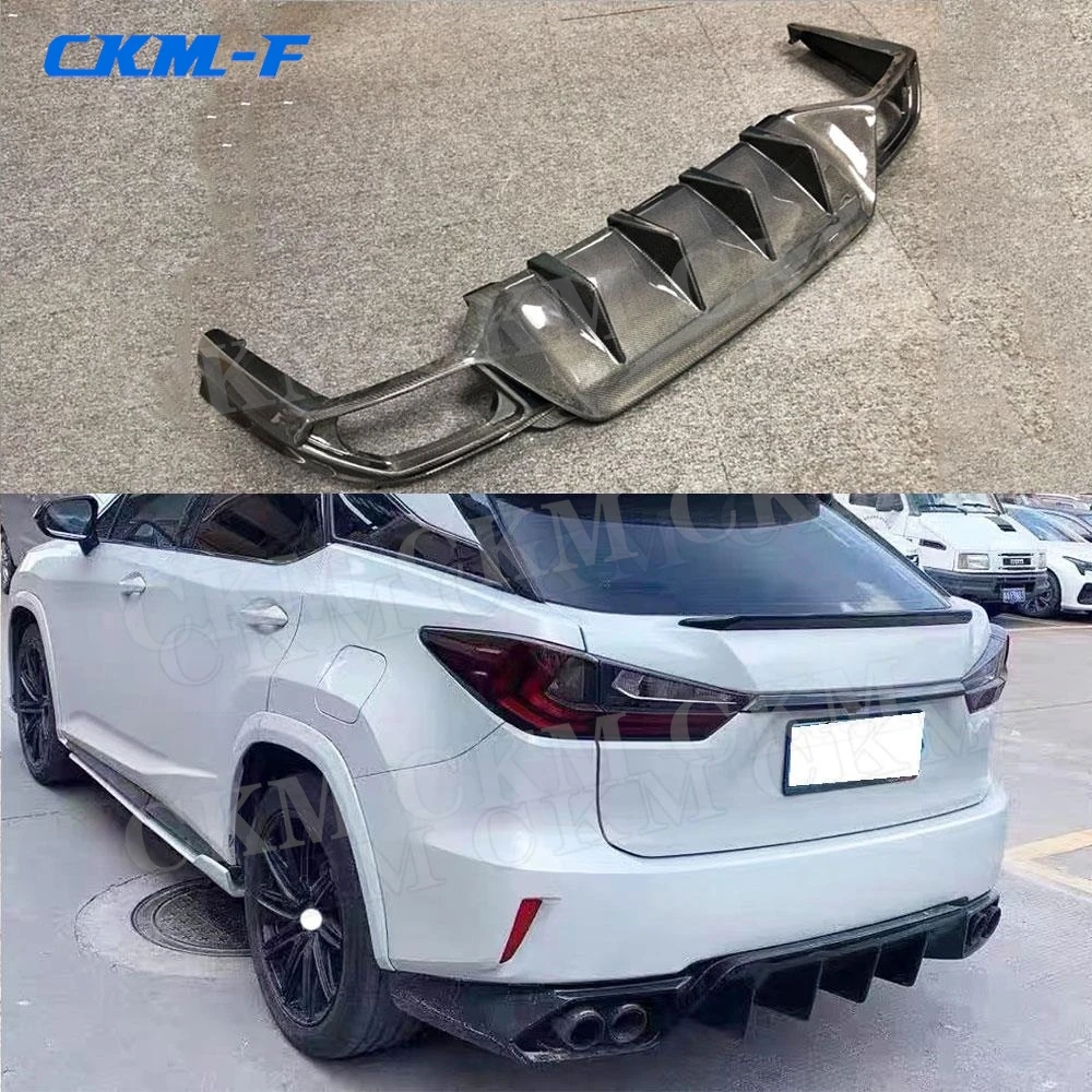 

Carbon Fiber Rear Bumper Lip Diffuser FRP Prime Extension Covers For Lexus RX300 RX450H 2016-2018