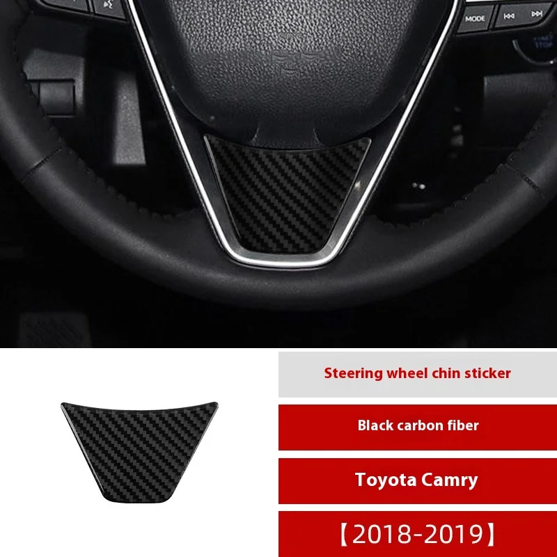 

For 18-22 Toyota Camry 8th Generation Carbon Fiber Steering Wheel Sticker 8th Generation Modified Interior Decoration