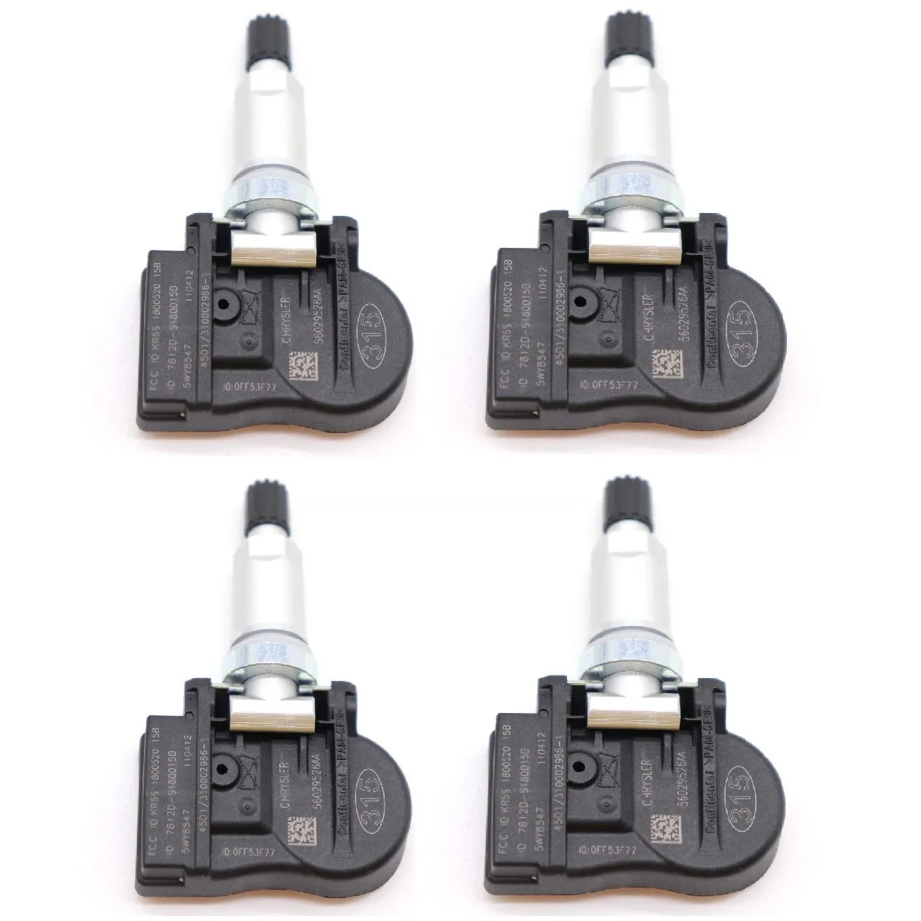 

Set of 4 TIRE PRESSURE SENSOR TPMS OEM 56029526AA 56053030AC 56053030AB For Chrysler Dodge Jeep 315MHz